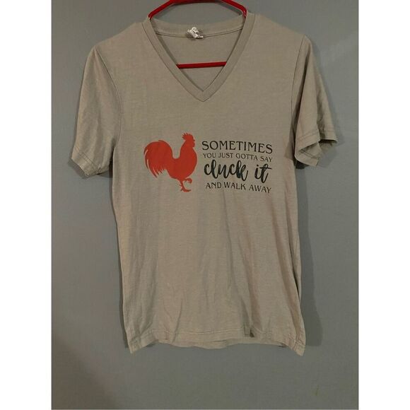 Bella Canvas Short Sleeve Chicken Shirt Size Small - Picture 1 of 2